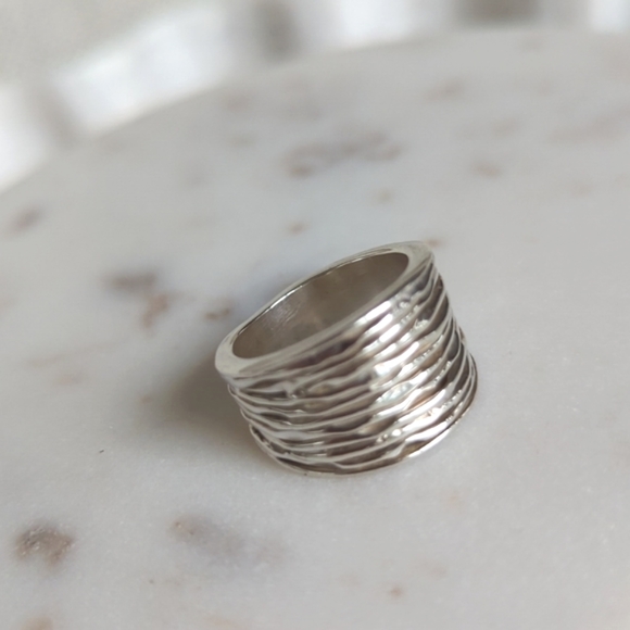 NWOT - Inspiranza Sterling Silver Crinkle Ring - Picture 2 of 5